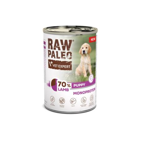 Karma mokra dla szczeniąt jagnięcina 400  g RAW PALEO