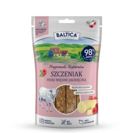 Mięsne paski Szczeniak Jagnięcina 90g     Przysmak regionów BALTICA