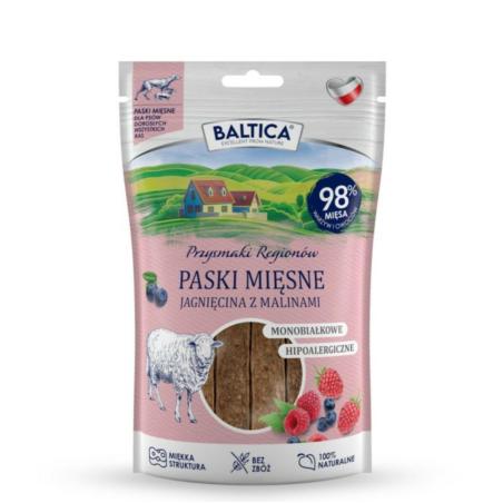 Mięsne paski Jagnięcina z malinami 90g    Przysmak regionów BALTICA