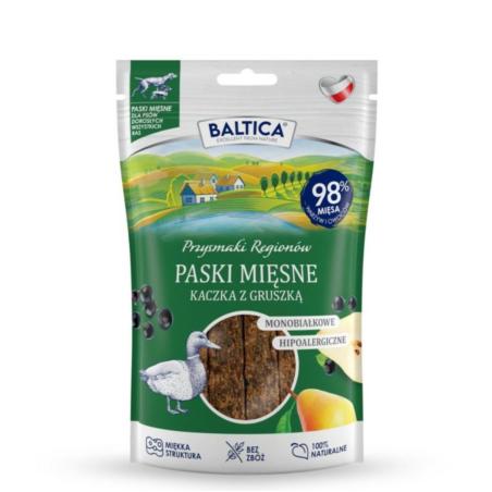 Mięsne paski Kaczka z gruszką 90g         Przysmak regionów BALTICA