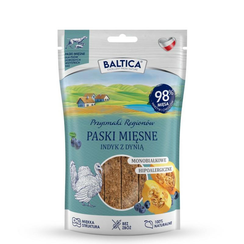 Mięsne paski Indyk z dynią 90g Przysmak   regionów BALTICA