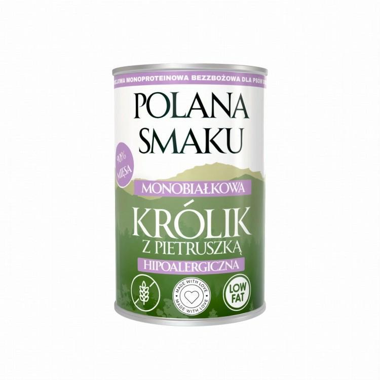 Karma mokra - królik z pietruszką         hipoalergiczna 400 g POLANA SMAKU