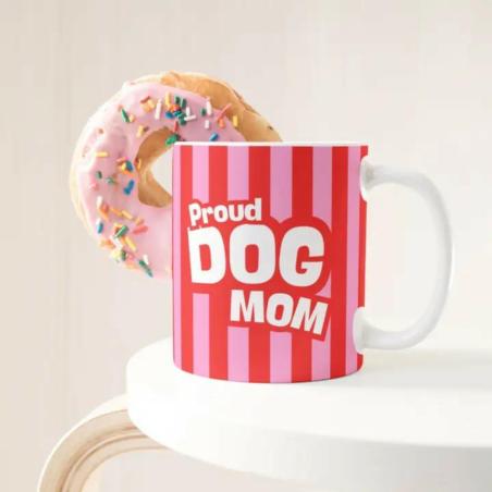 Kubek Proud dog mom czerwony