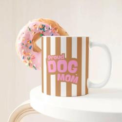 Kubek Proud dog mom pomarańczowy
