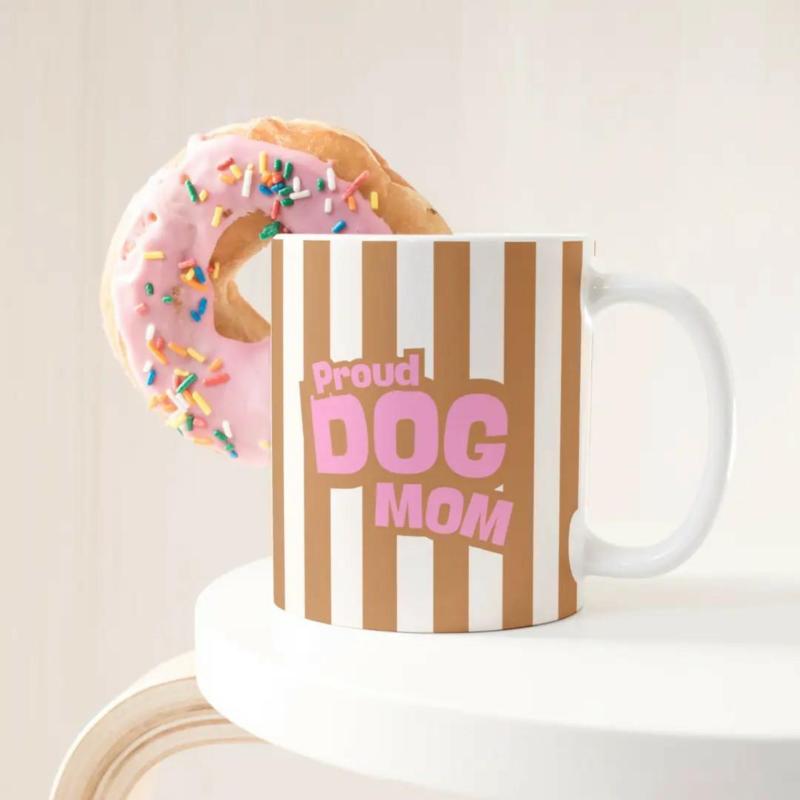 Kubek Proud dog mom pomarańczowy