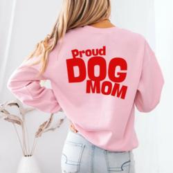 Bluza Proud Dog Mom różowa rozm.M