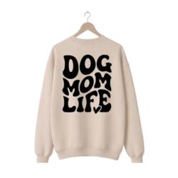 Bluza Dog Mom Life beżowa rozm.L