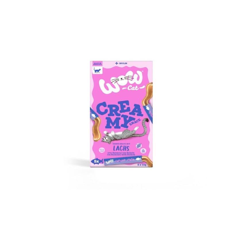 Kremowa przekąska z łososiem - creamy     snack lachs 5x15g WOW CAT