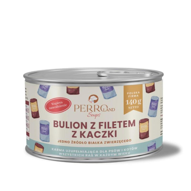 Bulion z filetem z kaczki dla psa i kota  140g PERRO