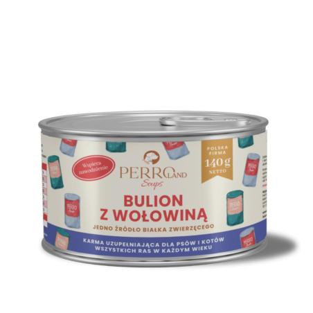 Bulion z wołowiną dla psa i kota 140g     PERRO