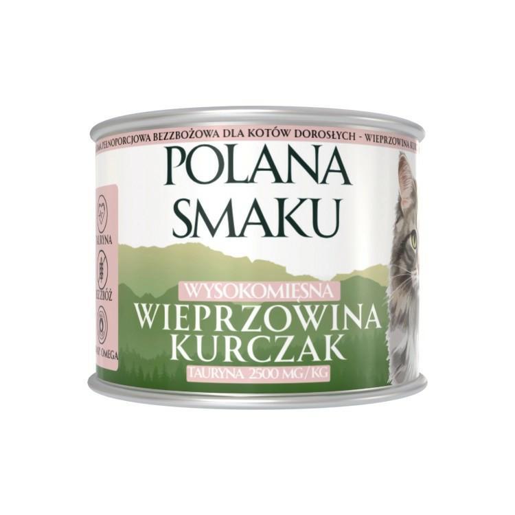 Karma mokra dla kota wieprzowina          i kurczak 200g POLANA SMAKU