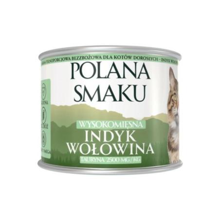 Karma mokra dla kota indyk i wołowina     200g POLANA SMAKU