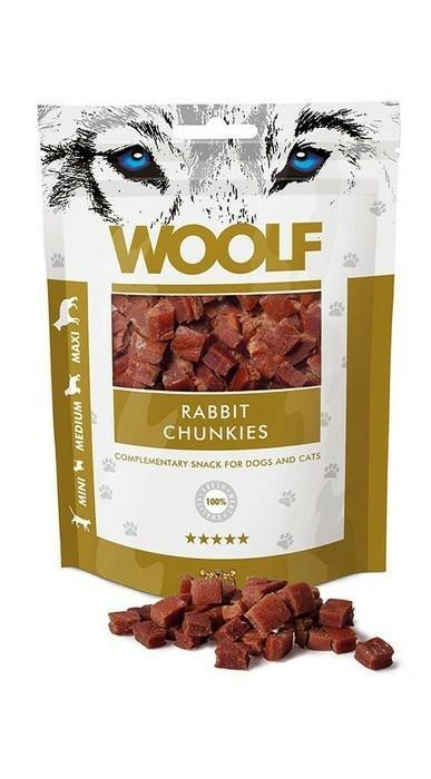 Smaczki z królikiem Rabbit Chunkies 100g  WOOLF