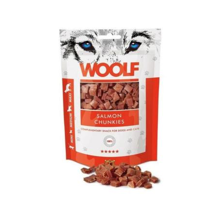 Smaczki z łososiem Salmon Chunkies 100g   WOOLF