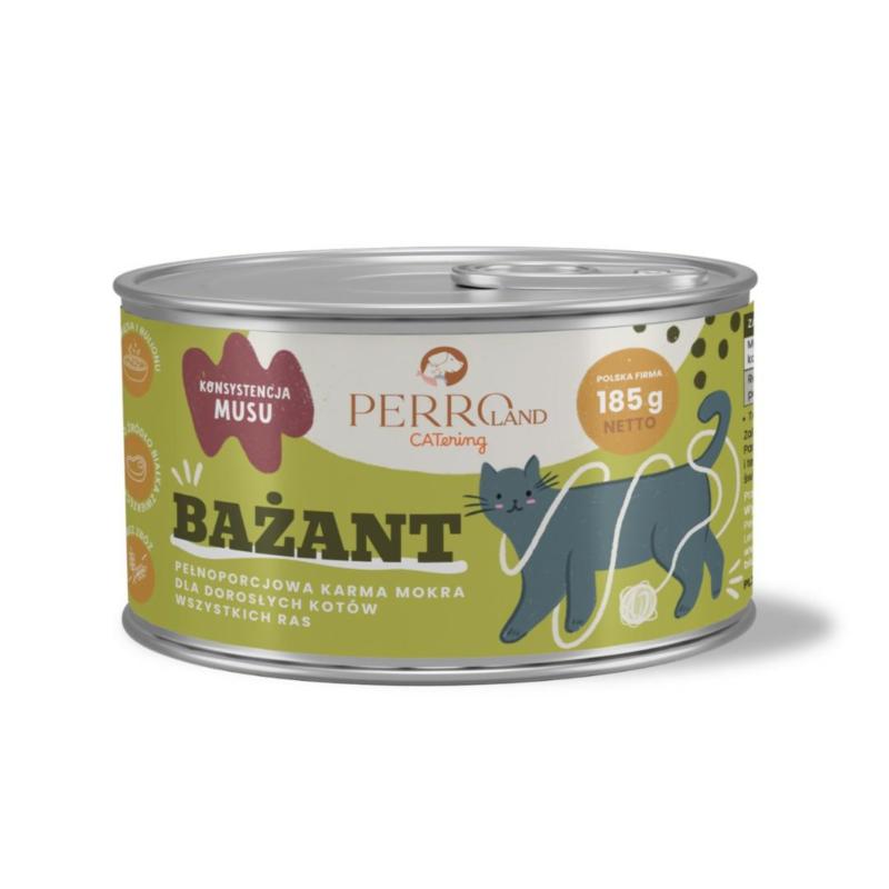 Karma mokra dla kotów Bażant 185g PERRO
