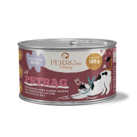 Karma mokra dla kotów Pstrąg 185g PERRO