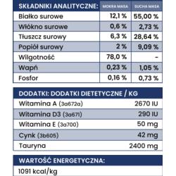 Karma mokra dla kotów Jeleń 185g PERRO