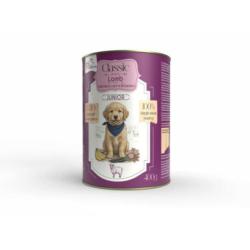 Karma mokra Jagnięcina z czarną           marchewką i bananem JUNIOR 400 g CLASSIC SYTA MICHA