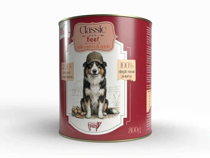 Karma mokra Wołowina z marchewką          i jabłkiem 800 g CLASSIC SYTA MICHA