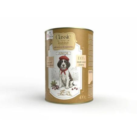 Karma mokra Królik z burakiem i malinami  JUNIOR 400 g CLASSIC SYTA MICHA