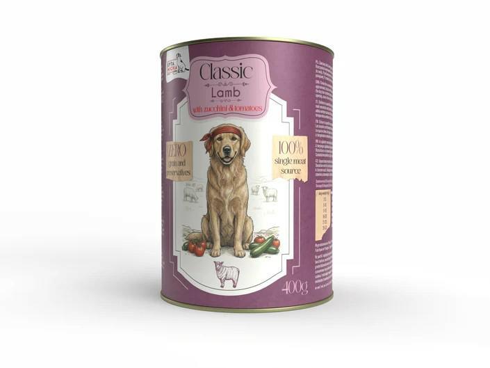 Karma mokra Jagnięcina z cukinią          i pomidorami 400 g CLASSIC SYTA MICHA