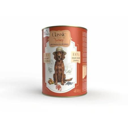 Karma mokra Indyk z jagodami i  mango     400 g CLASSIC SYTA MICHA