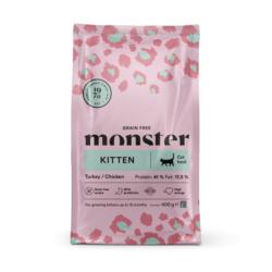 Karma sucha bezzbożowa dla kociąt indyk   i kurczak 400g - Monster Cat Grain Free Kitten  MONSTER