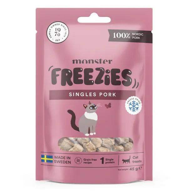 Smaczki liofilizowana dla kota            wieprzowina 45g Monster Cat Treats Freezies Pork MONSTER