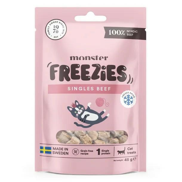 Smaczki liofilizowane dla kota wołowina   45g Monster Cat Treats Freezies Beef MONSTER