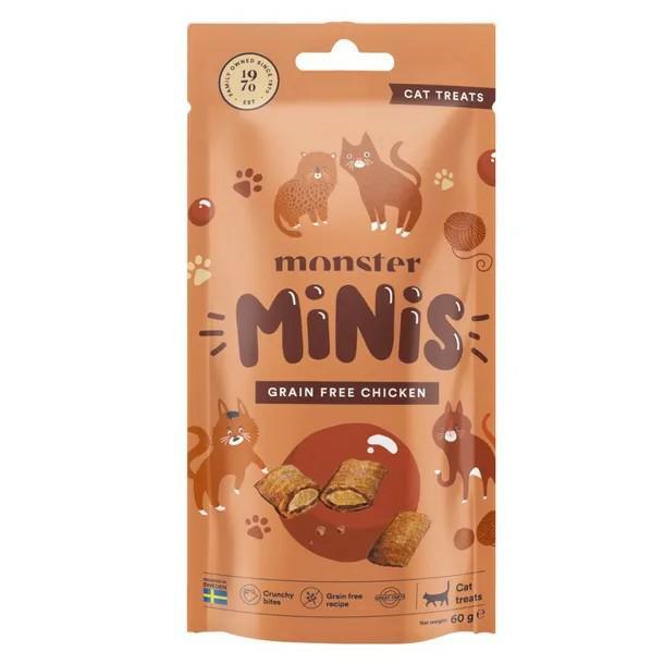 Smaczki dla kota bezzbożowe kurczak 60g   Monster Cat Treats Minis Grain Free Chicken MONSTER