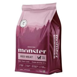 Karma sucha bezzbożowa - czerwone mięso   - psy dorosłe średnie i duże rasy 2kg Red Meat  MONSTER