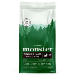 Karma sucha bezzbożowa - jagnięcina- psy  dorosłe małe rasy 2kg Singles Lamb Small Bites MONSTER