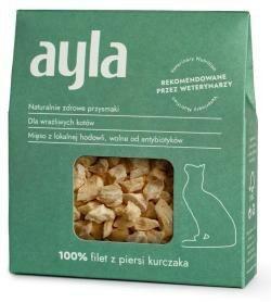 Filet z piersi kurczaka - liofilizowany   przysmak dla kota 28g AYLA