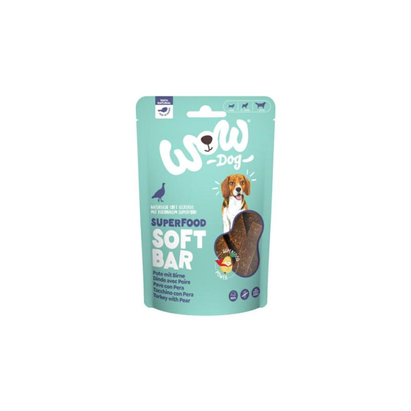 Superfood Soft Bar Pute - indyk           z gruszką miękkie przysmaki dla psa 150g WOW