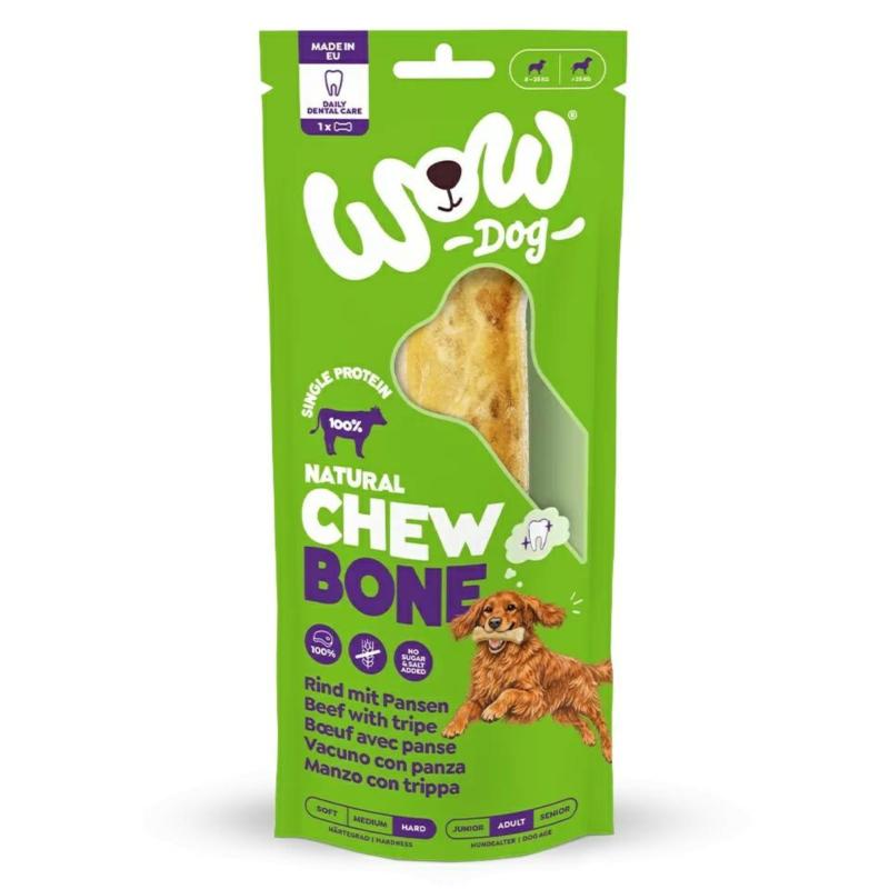 Natural Chew Bone Rind - kość do żucia    ze skóry i żwaczy wołowych 115g WOW