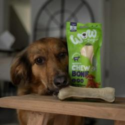 Natural Chew Bone Rind - kość do żucia    ze skóry i żwaczy wołowych 115g WOW