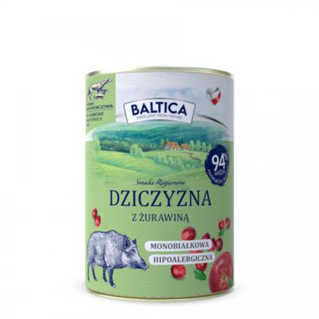 Karma mokra dziczyzna z żurawiną 400g     BALTICA
