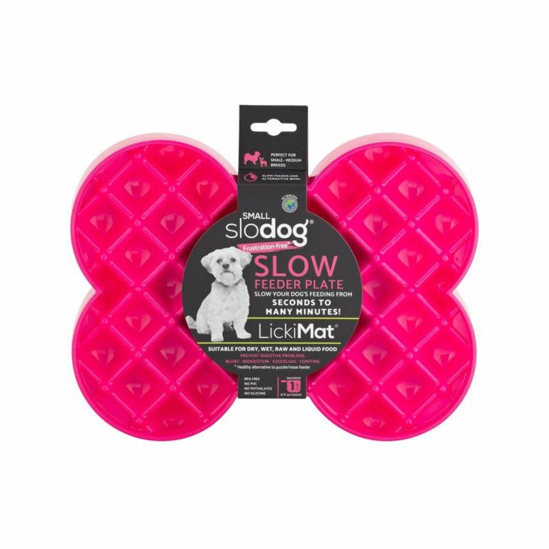 Miska slow food spowalniająca jedzenie    różowa mała SLODOG