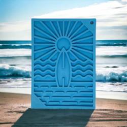 Mata do lizania roz.S Surf niebieska      Surf Up Design Emat small SODA PUP