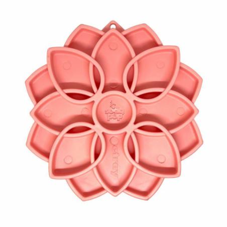 Miska spowalniająca jedzenie              z przyssawkami Mandala pastelowo różówa Mandala Softie eTray Pastel Pink SODA PUP