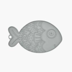 Mata do lizania Fishka jasno szara