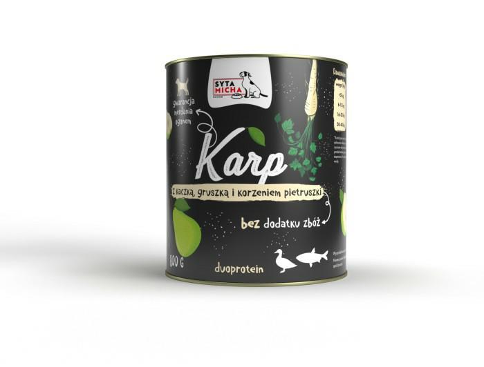 Karma mokra Karp z kaczką, gruszką i pietruszką 800 g SYTA MICHA Karma mokra Karp z kaczką, gruszką i pietruszką 800 g SYTA MICHA