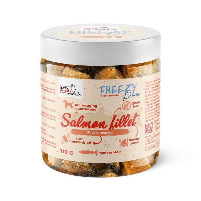 Liofilizwany filet z łososia dla psa      110g Freezy Pure SYTA MICHA