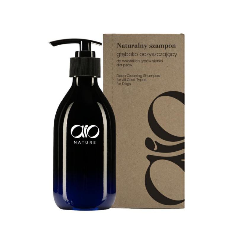 Naturalny szampon głęboko oczyszczający do wszystkich typów sierści 250ml AIO Naturalny szampon głęboko oczyszczający do wszystkich typów sierści 250ml AIO