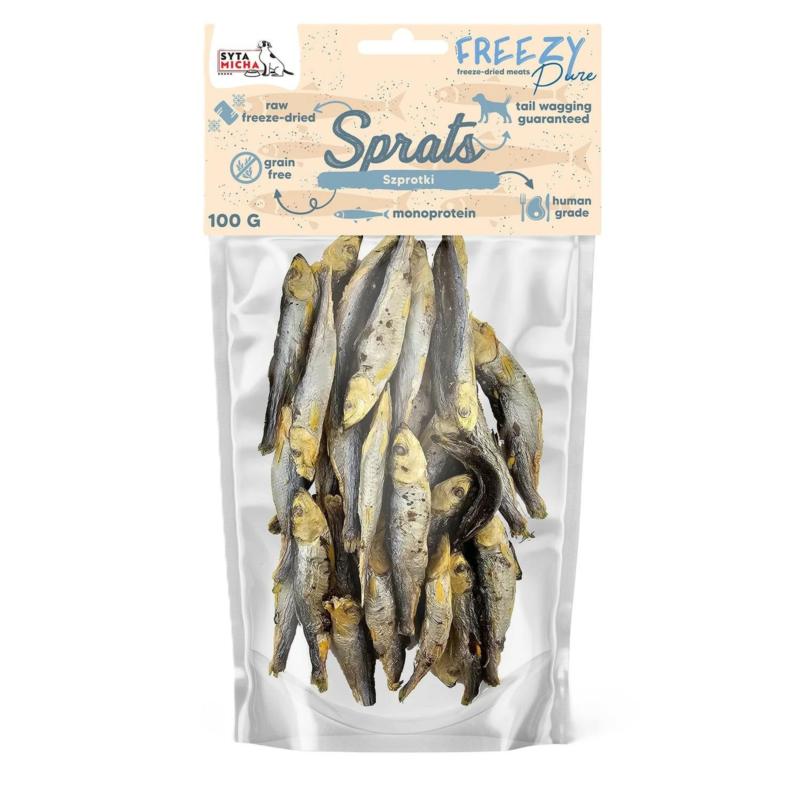 Liofilizowane całe szprotki 100g Freezy Pure SYTA MICHA Liofilizowane całe szprotki 100g Freezy Pure SYTA MICHA