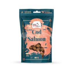 Przysmaki z dorszem i łososiem dla psa    Fish & Seafood 80g SYTA MICHA