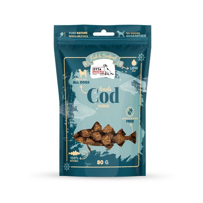 Przysmaki z dorszem dla psa Fish &        Seafood 80g SYTA MICHA