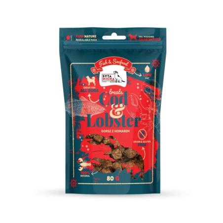 Przysmaki z dorszem i homarem dla psa     Fish & Seafood 80g SYTA MICHA