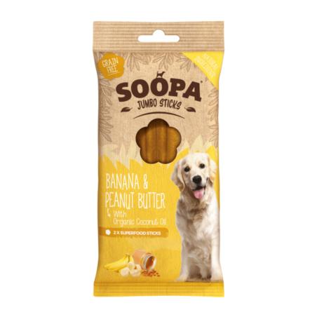 Jumbo Dental Sticks dla psa Banan         i Masło Orzechowe 170 g SOOPA