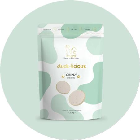 Hipoalergiczne chipsy dla psów z kaczki   z warzywami Ducklicious 200g PETLOVER